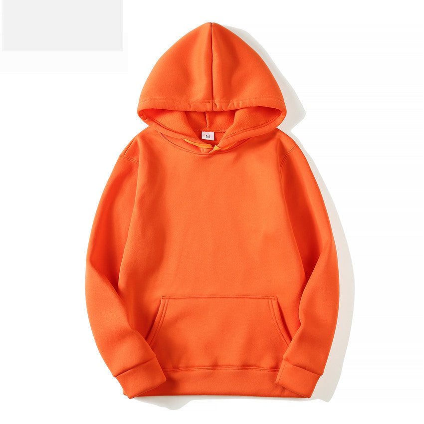 Fleece Solid Color Hoodie