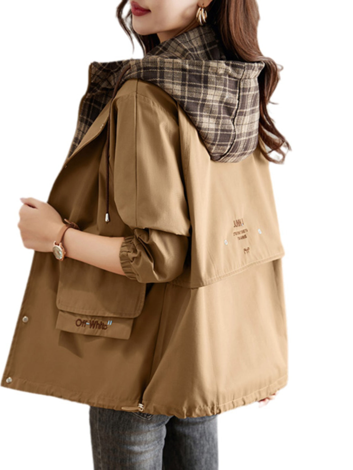 Mid-Length Fleece-Lined Casual Coat for Women