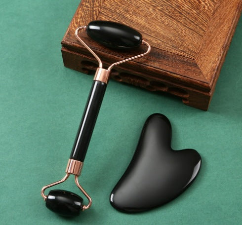 Heart-shaped crystal roller massage board