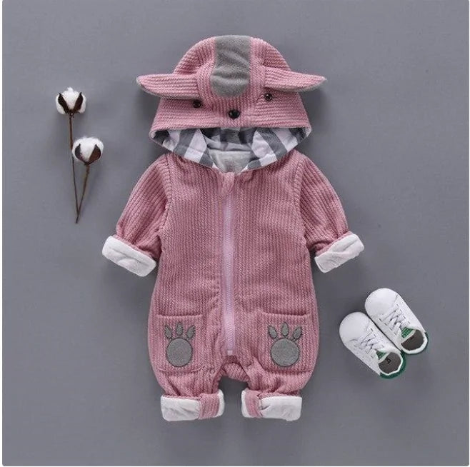 Koala Hooded Baby Romper - # BAAA21110018