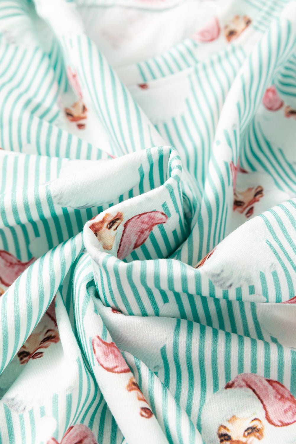 Christmas Santa Claus Stripe Top and Pants Lounge Set