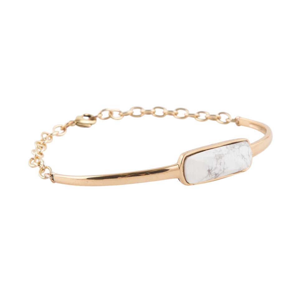 Back to Basics White Howlite Bracelet