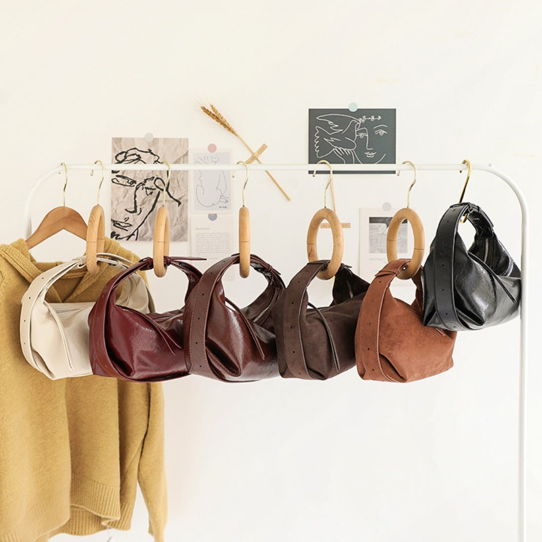 Casual soft texture underarm bag, minimalist commuter shoulder bag women, versatile hobo small square bag