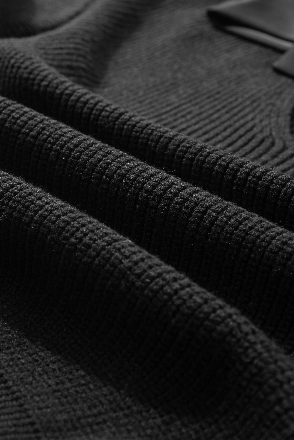 Bow Back  Lantern Sleeve V-Neck Sweater