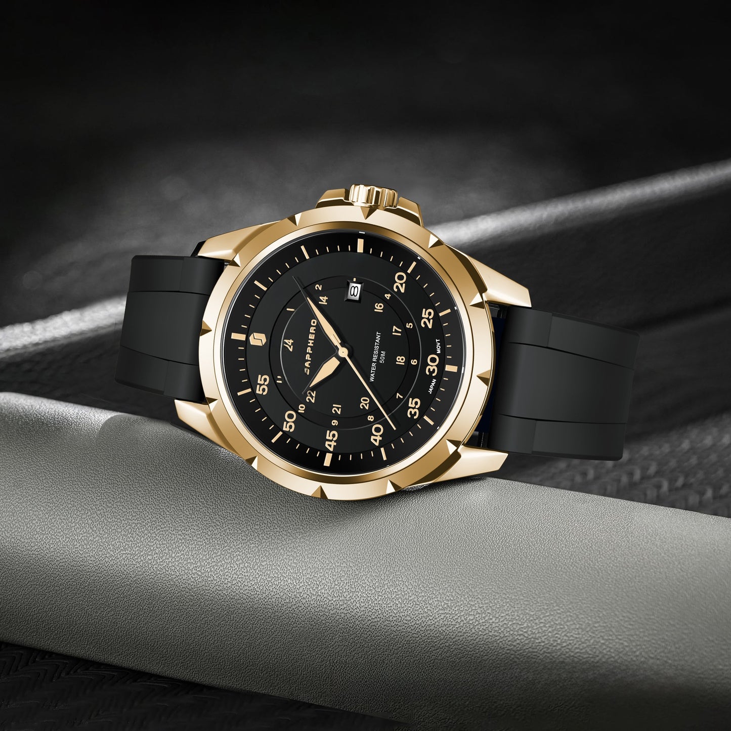 SAPPHERO Trendy Quartz Watch with Luminous Display