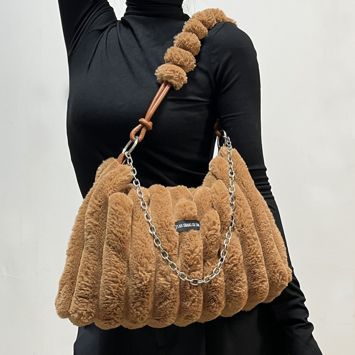 Fluffy handbag