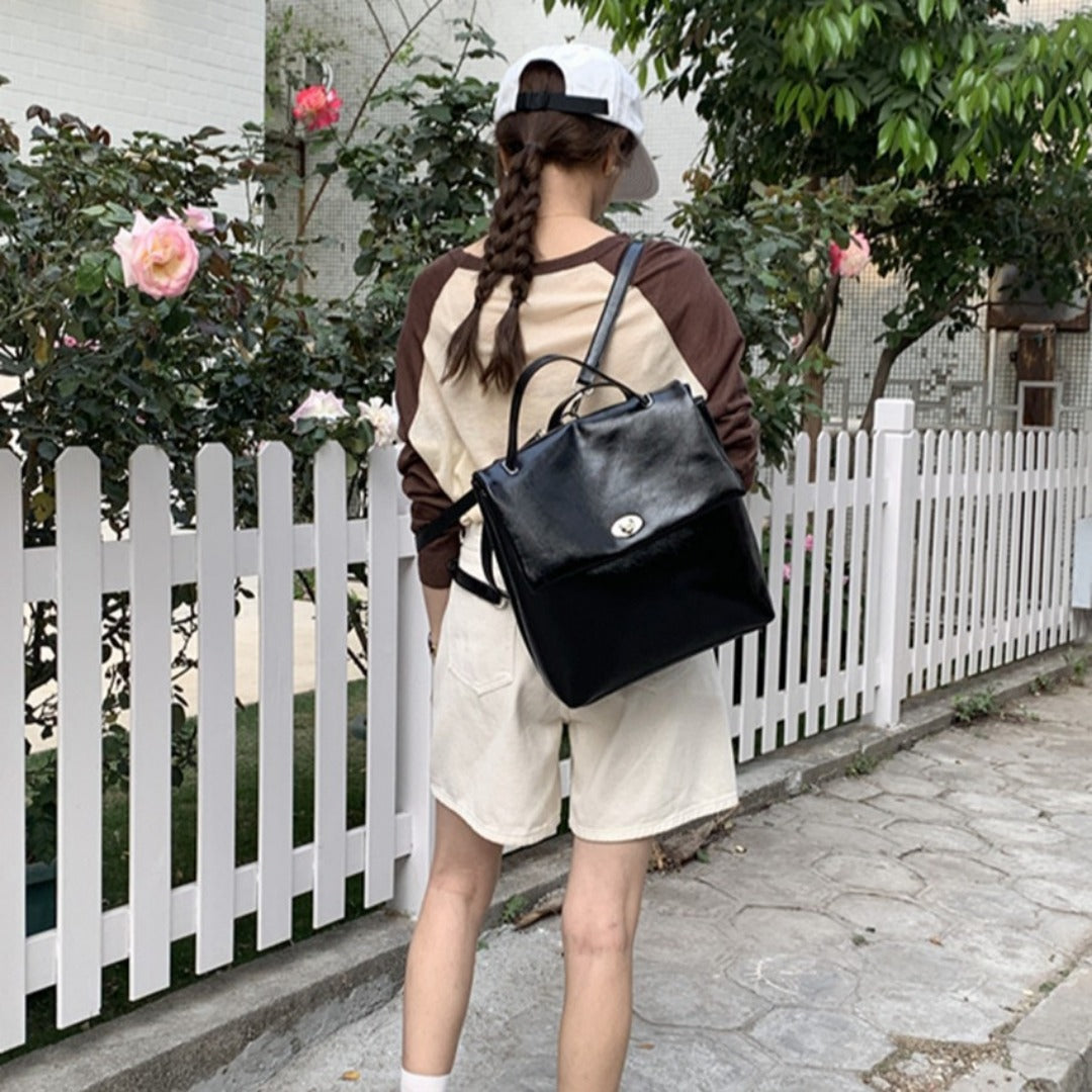 Big backpack female, autumn and winter silver large capacity backpack purse, commuter versatile college backpack