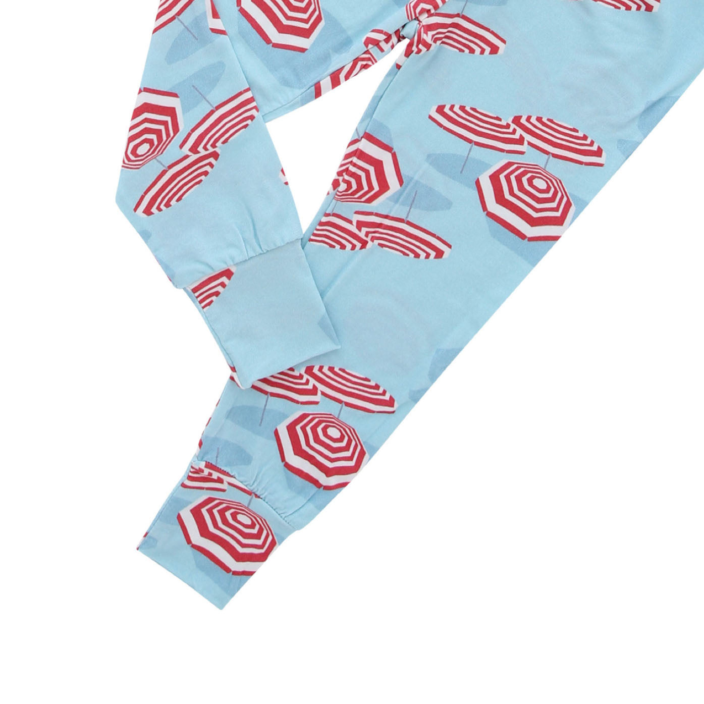 Amalfi Coast Red Beach Umbrella Two-Piece Set