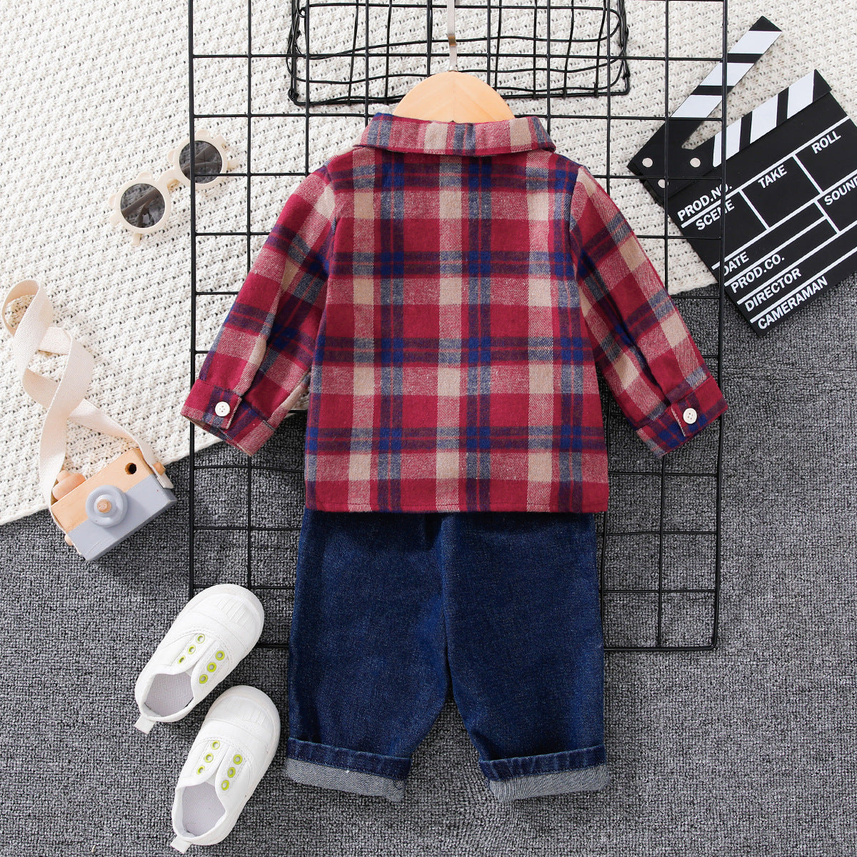 Children's casual shirt and denim suit