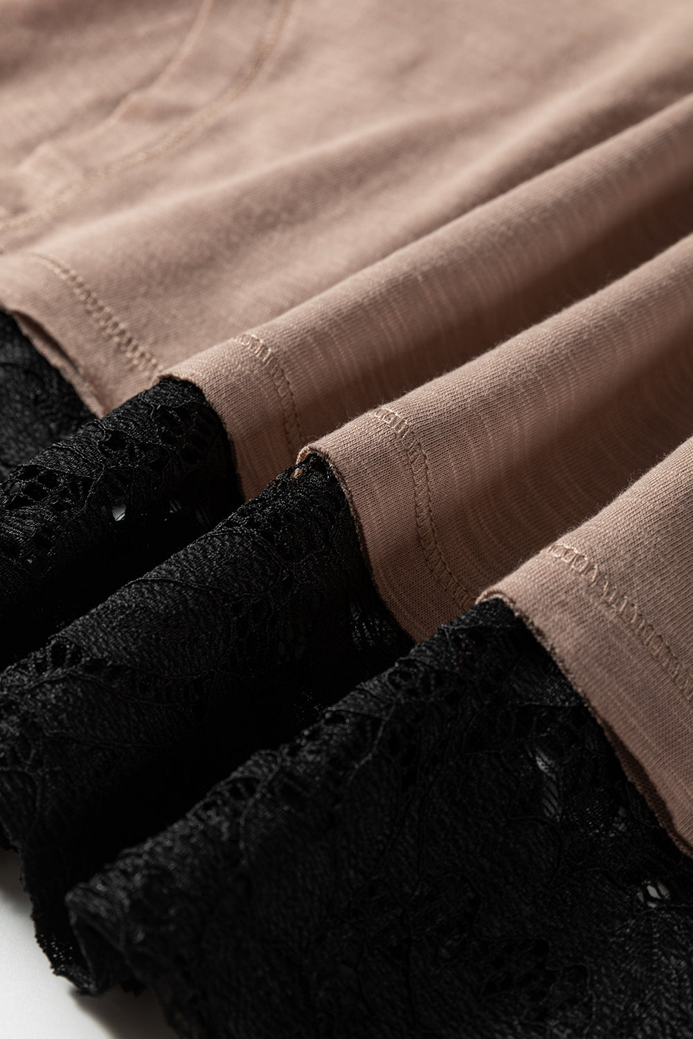 Lace Patchwork Long Sleeve Top