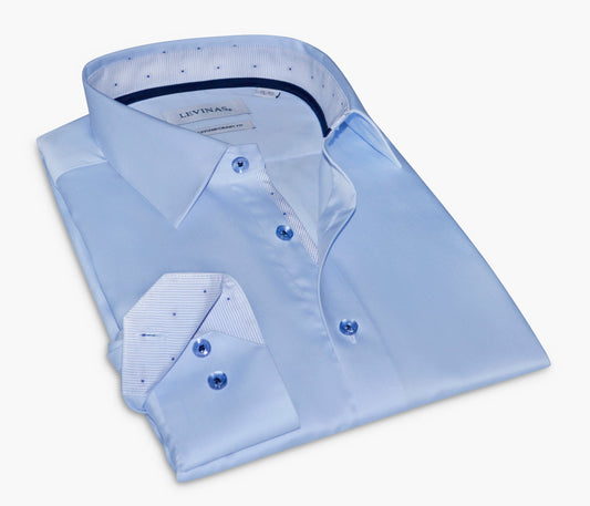 Martin Button-Up Shirt With Contrast Details // Blue // Contemporary Fit (Regular)