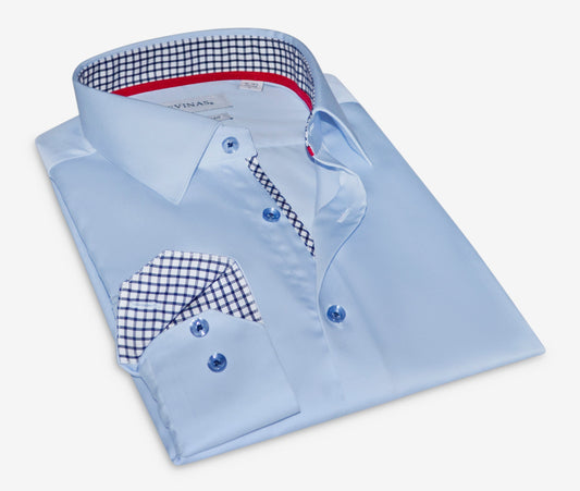 Daniel Button-Up Shirt With Contrast Details // Blue // Contemporary Fit (Regular)