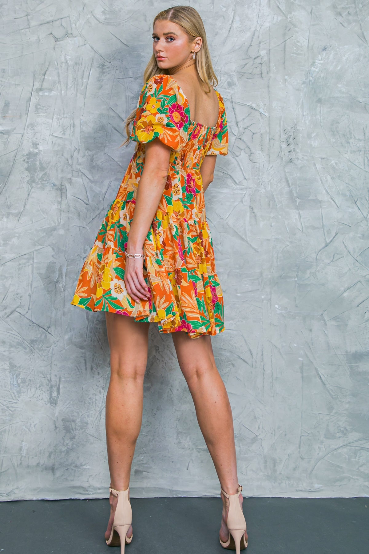 GARDEN PARTY WOVEN MINI DRESS