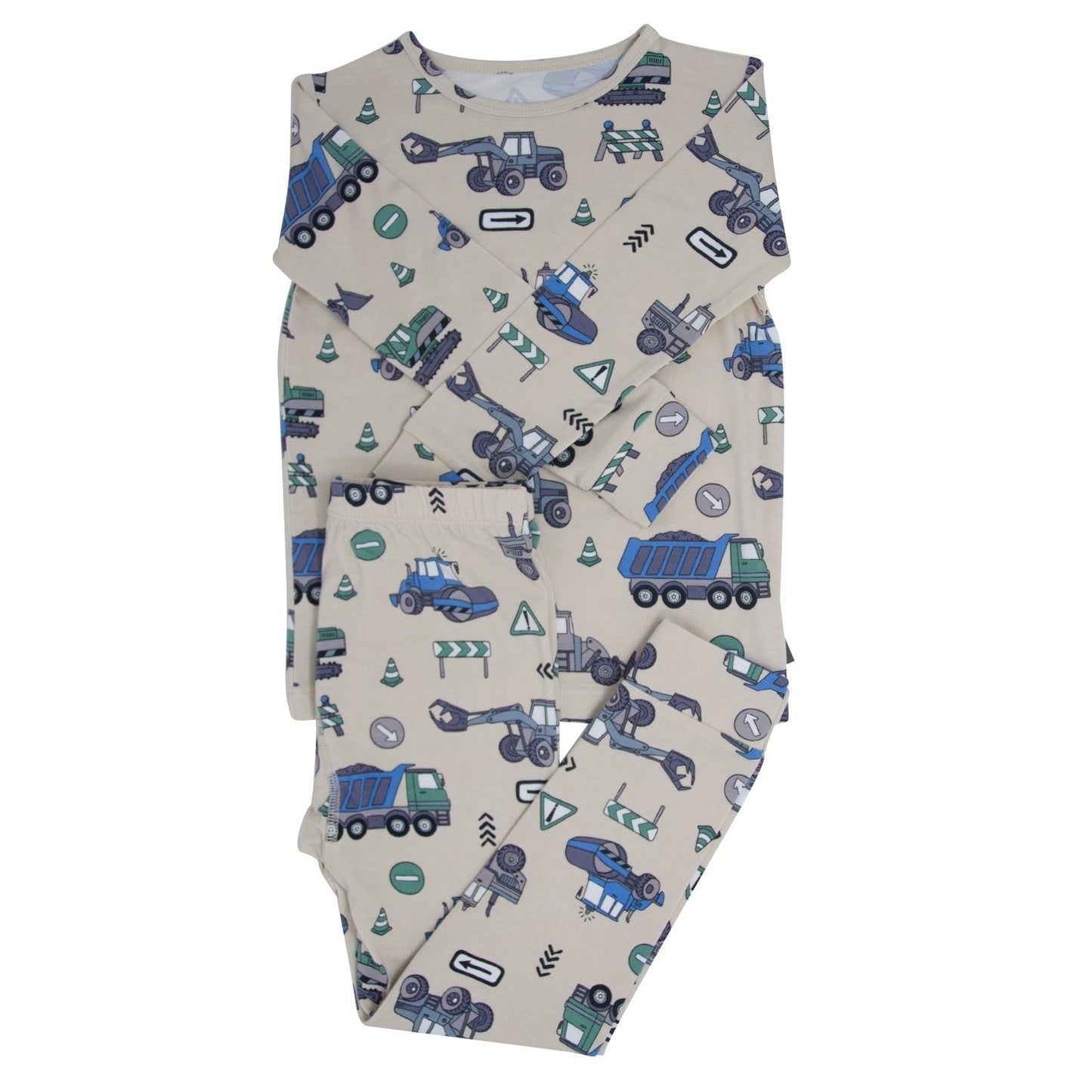 Trucks Diggers Construction Big Kid Pajama