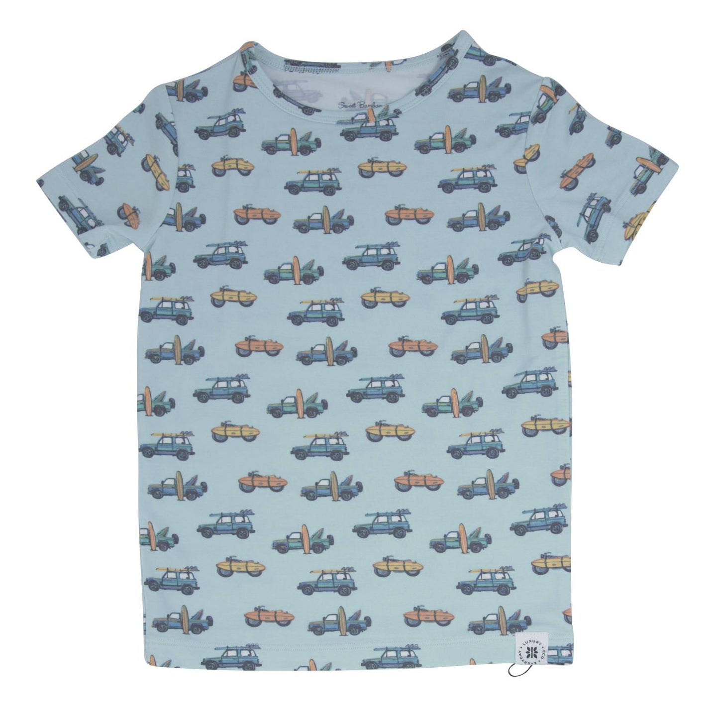 Surfing Beach Big Kid Pajama S/S