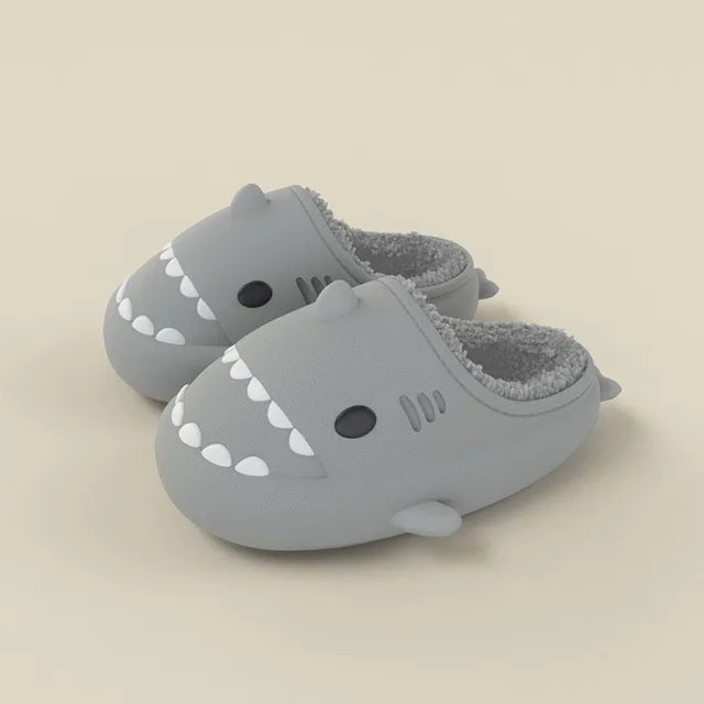Detachable Kids Winter Shark Slippers - # BOAA71410001
