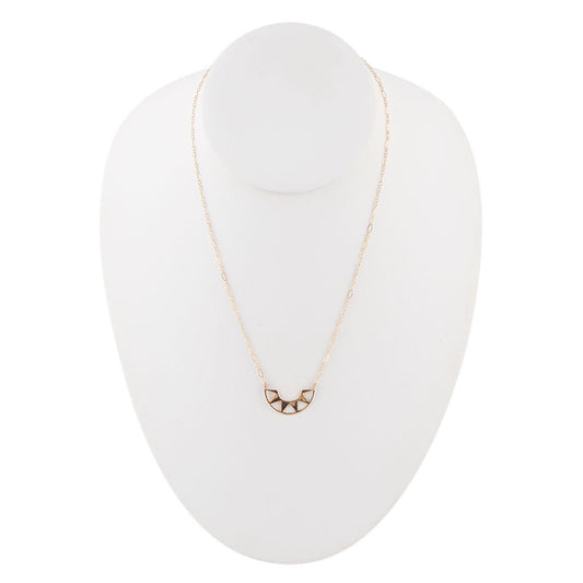 Bronze Half Sun Necklace