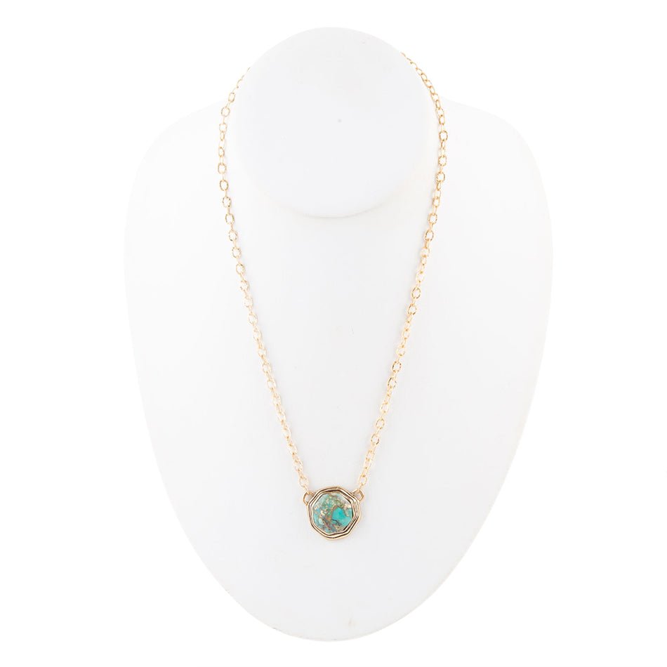 Bronze Infused Turquoise Necklace