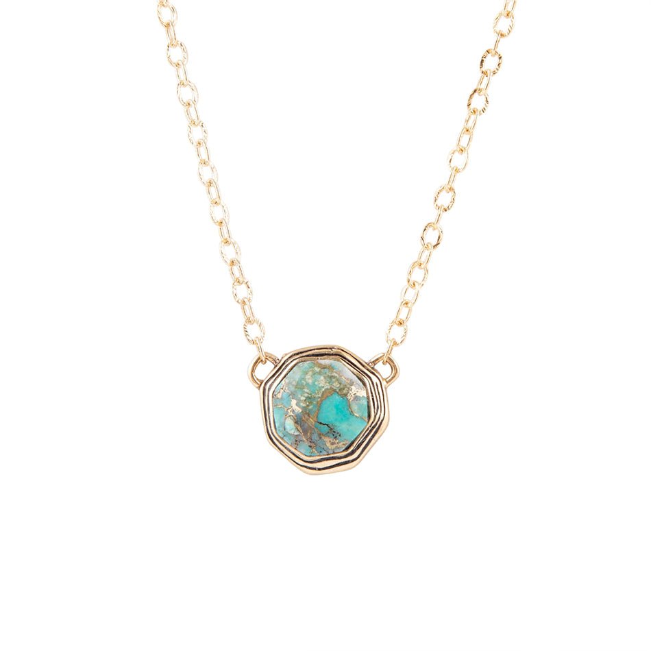 Bronze Infused Turquoise Necklace