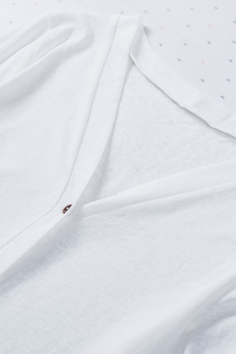 Solid Open-Front Buttoned Cardigan