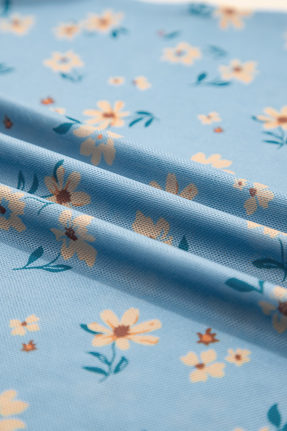 Floral Mesh Long Sleeve Top