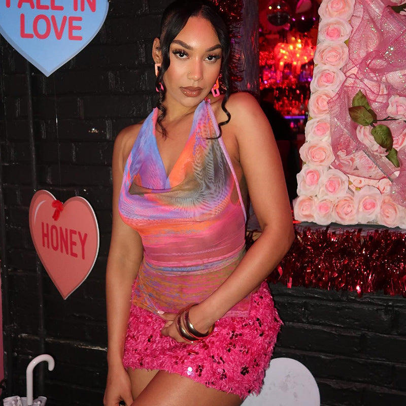 Women's Fashion Printed Short T-shirt