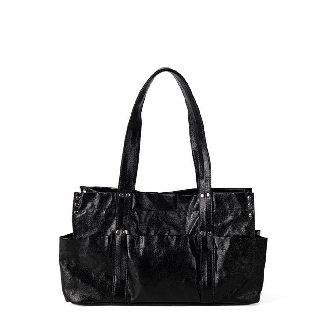 Stylish Metallic Hobo Tote Purse - Summer Design Large Capacity Multi-Compartment Shoulder Bag for Women