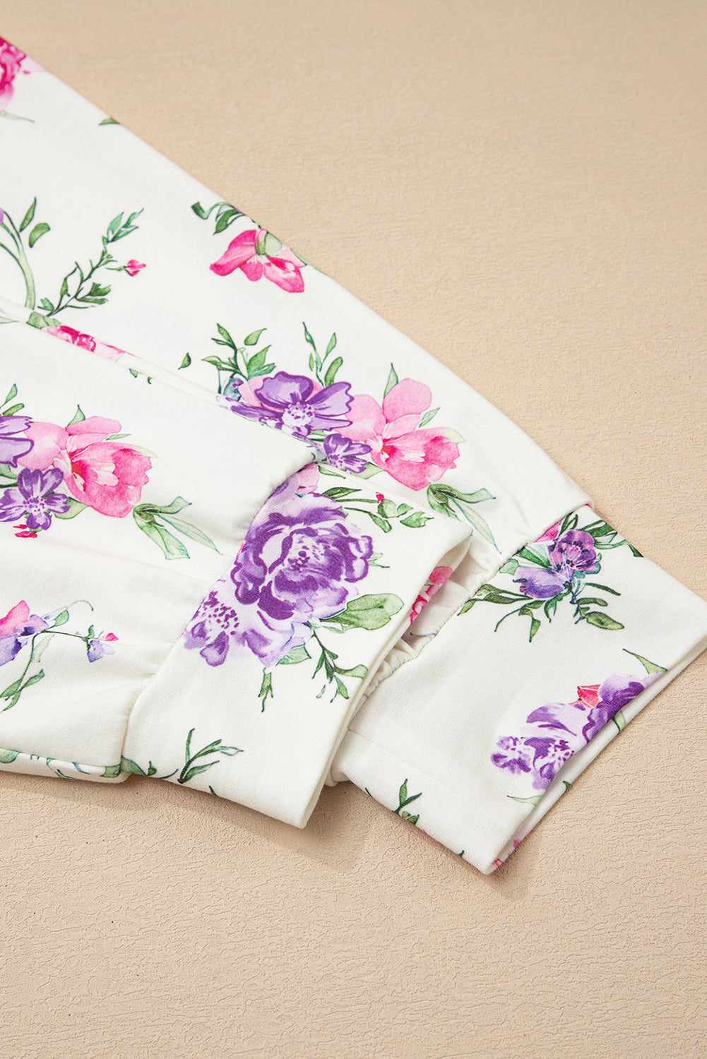 Floral Pullover and Drawstring Lounge Set