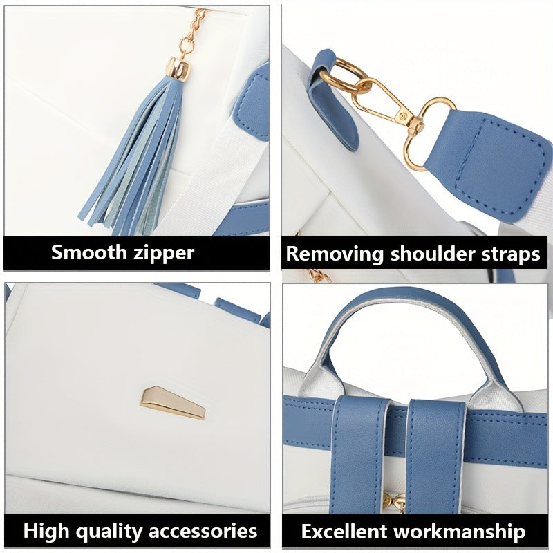 Soft leather large-capacity travel backpack