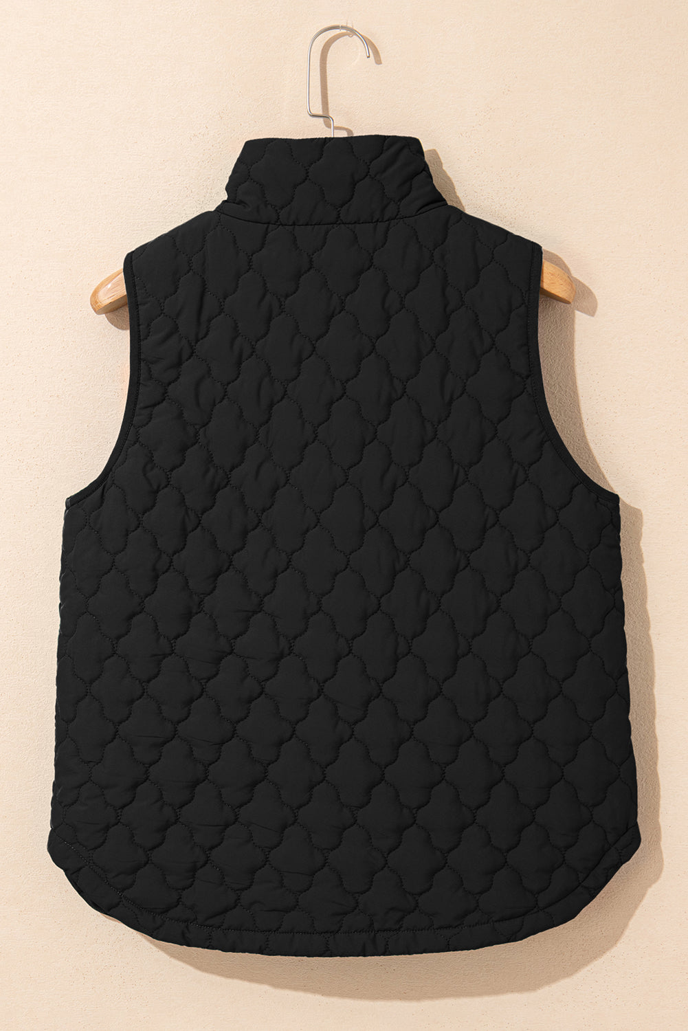 Quilted Zip-Up Snap Button Pocketed Vest