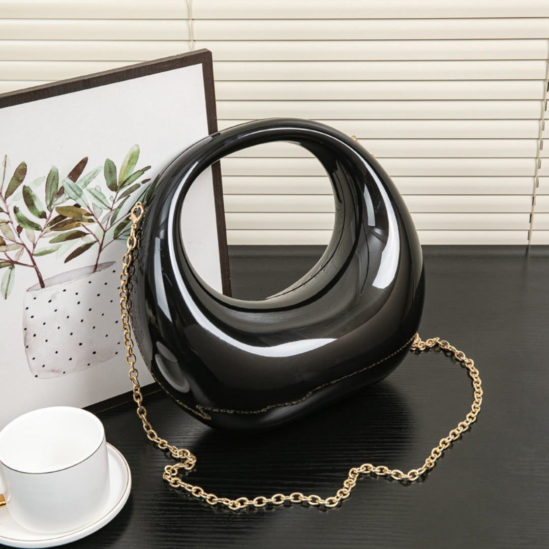 Elegant evening Bag – Gold and Silver Dinner Bag, Stylish Makeup Acrylic Bag, Perfect Prom Bag, Party Purse, and Wedding Clutch