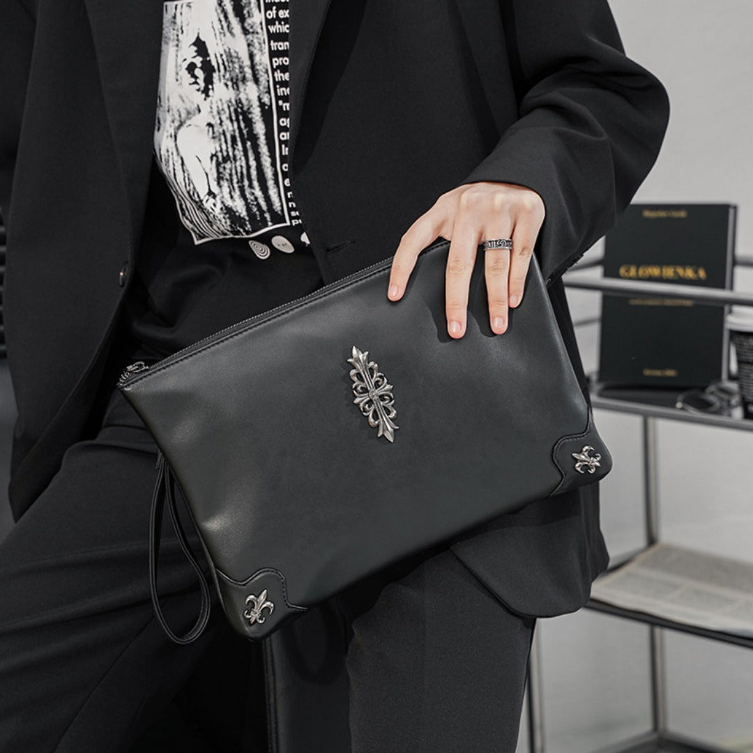 Men's stylish fashion evening clutch bags rivet messenger bags iPad wrist bags, wristlet purses, Wristlet bag,