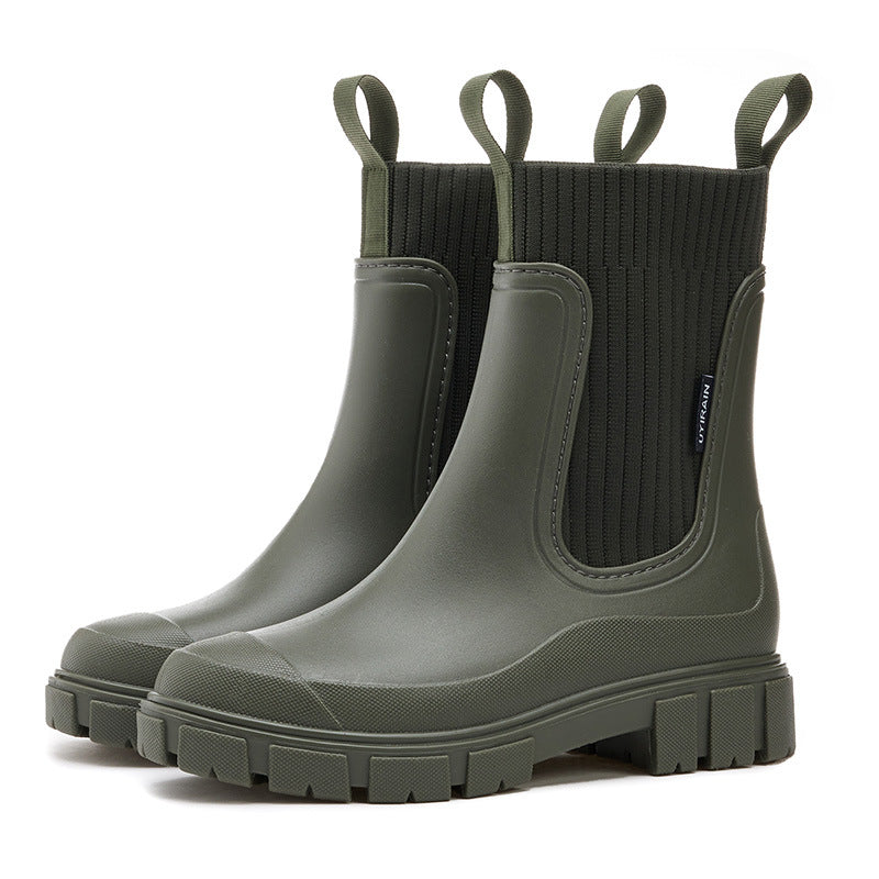 Women's Mid-Calf Waterproof Rain Boots