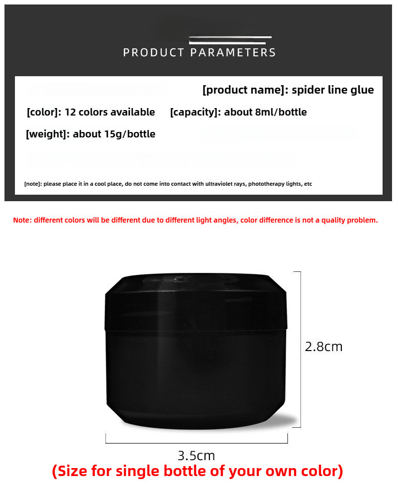 1060 Nail Art Elastic Brushed Glue Nail Polish Glue Phototherapy Nail Spider Glue Metal Painted Glue Wire Pulling Glue Silk Glue Press on Nails