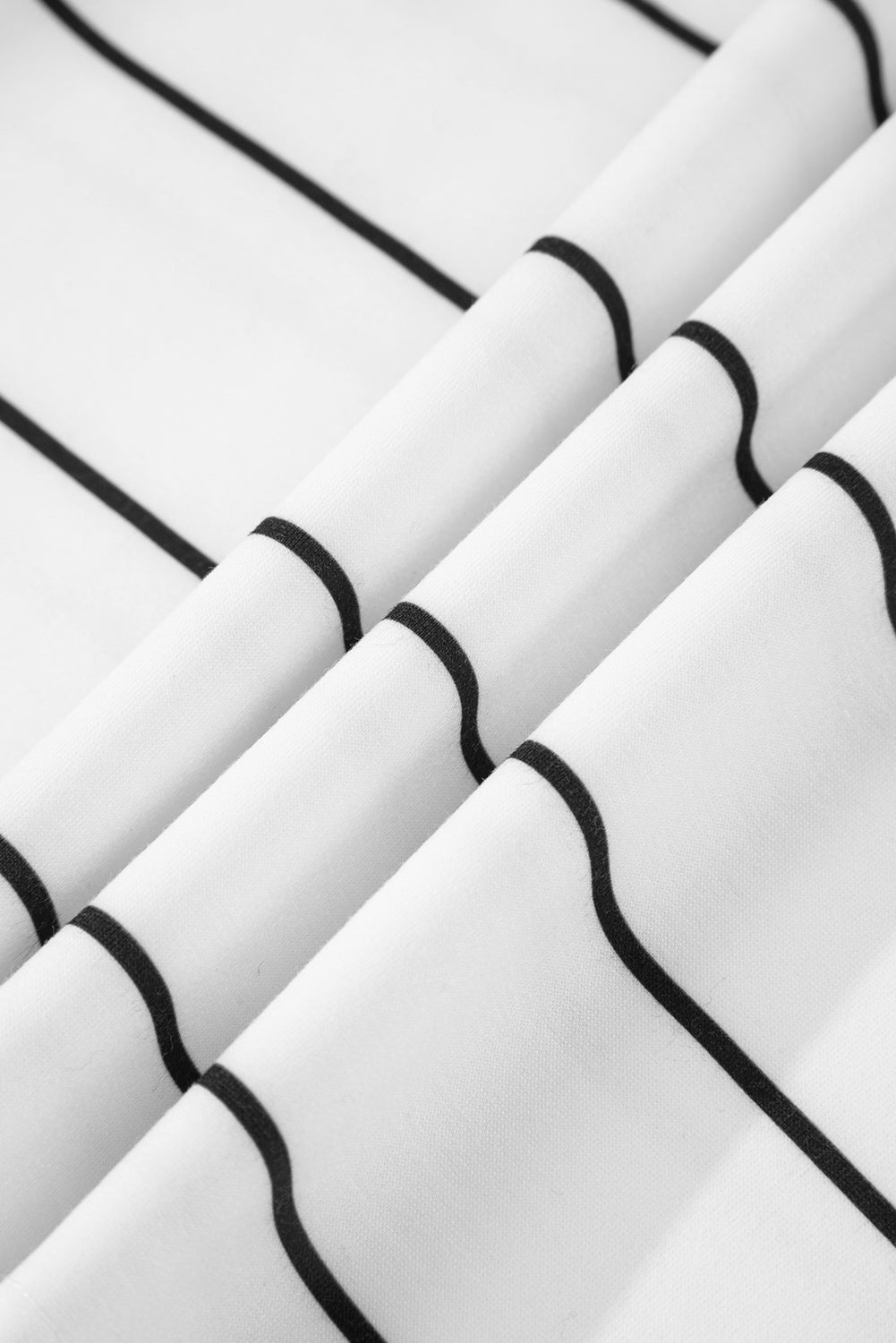 Stripe Zip-Up Drop Shoulder Pullover and Short Set