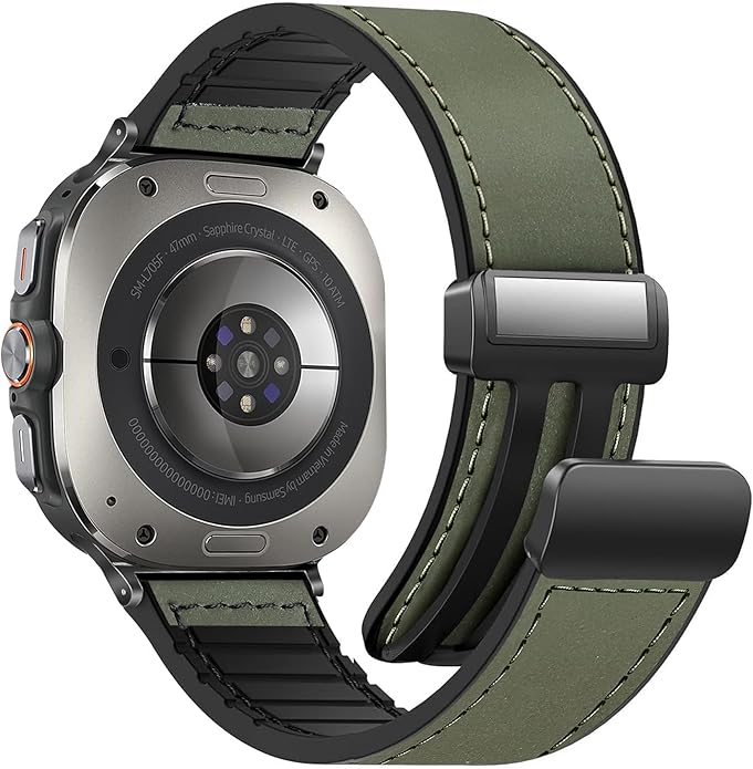 Magnetic Leather Watch Band for Galaxy Watch 20mm