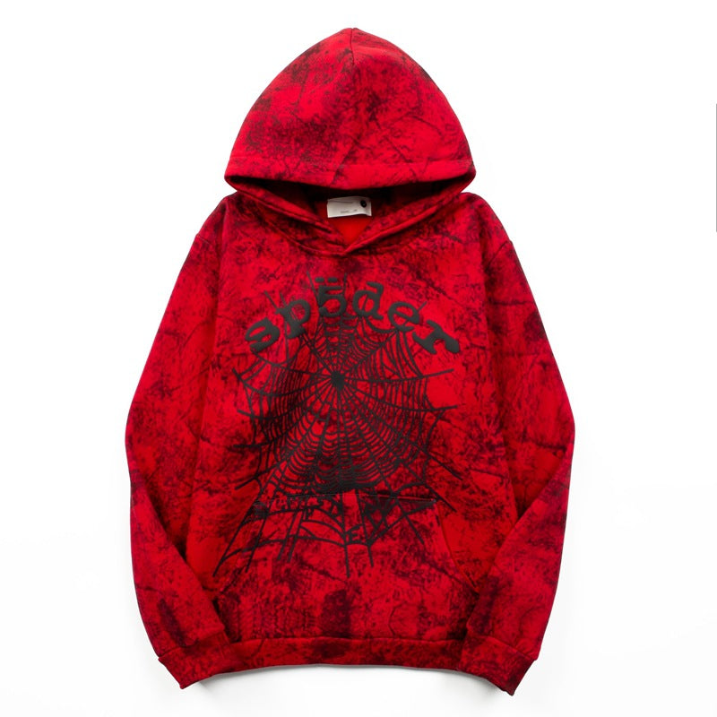 Loose fleece pullover with hood
