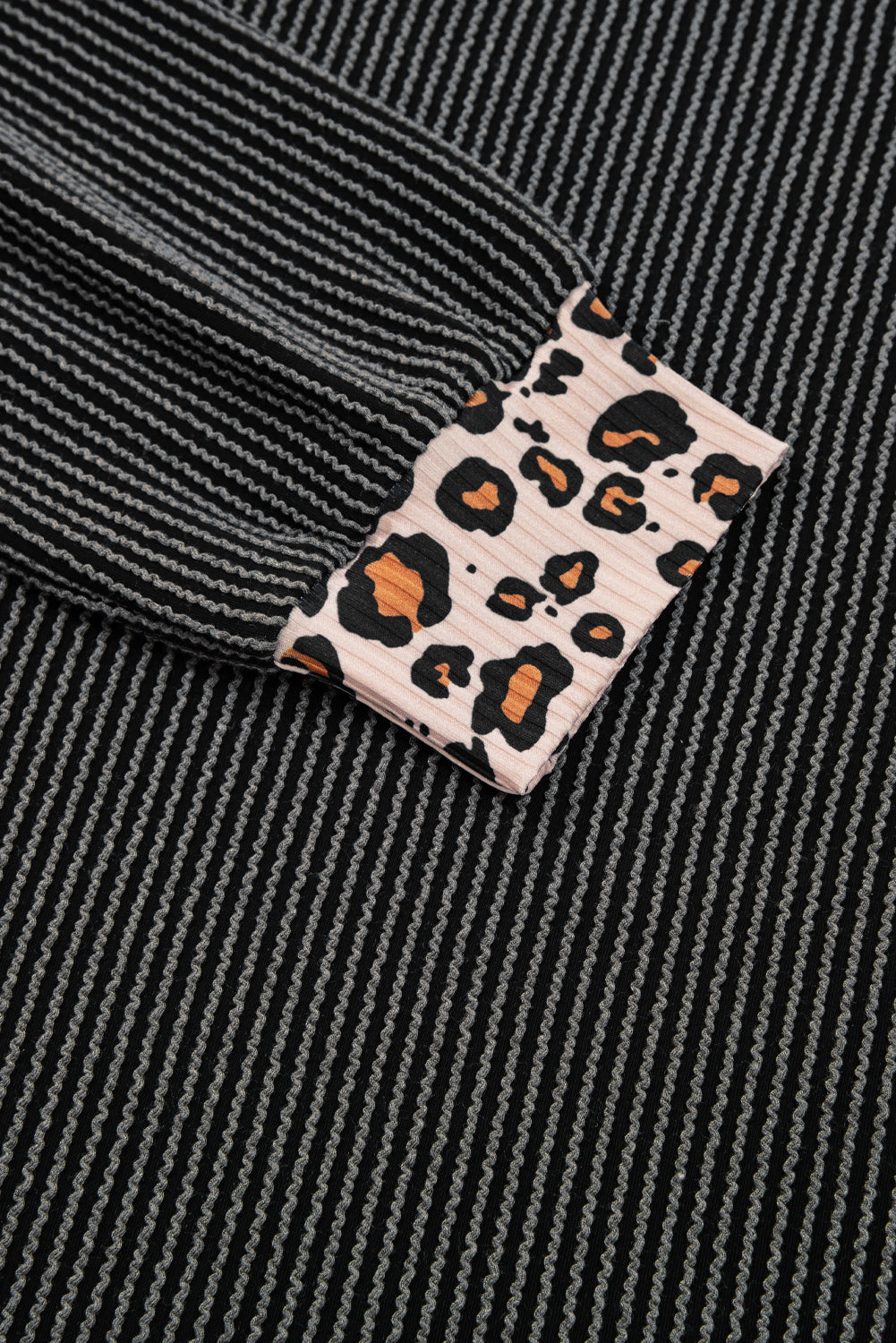 Leopard Corded Knit Top and Pants Set