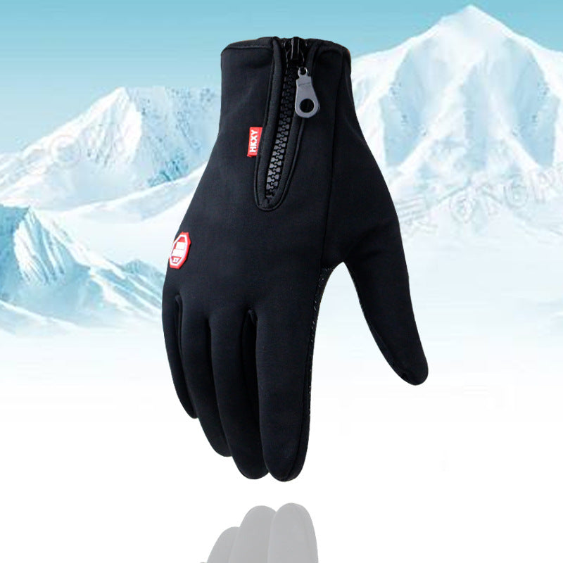 Ski gloves with touchscreen functionality