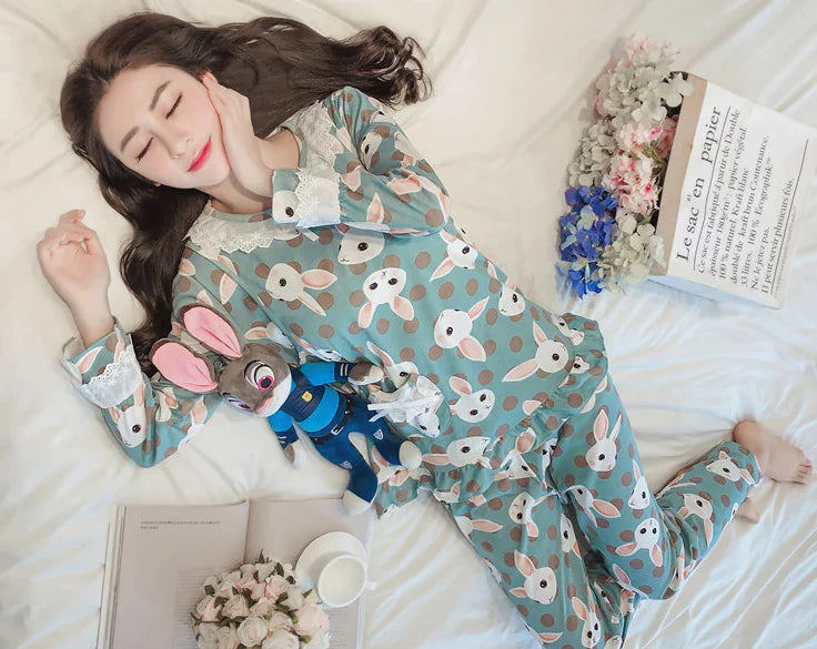 Pure Cotton Maternity Pajama Set for Nursing Mothers - # BAGE211510128-NURSG