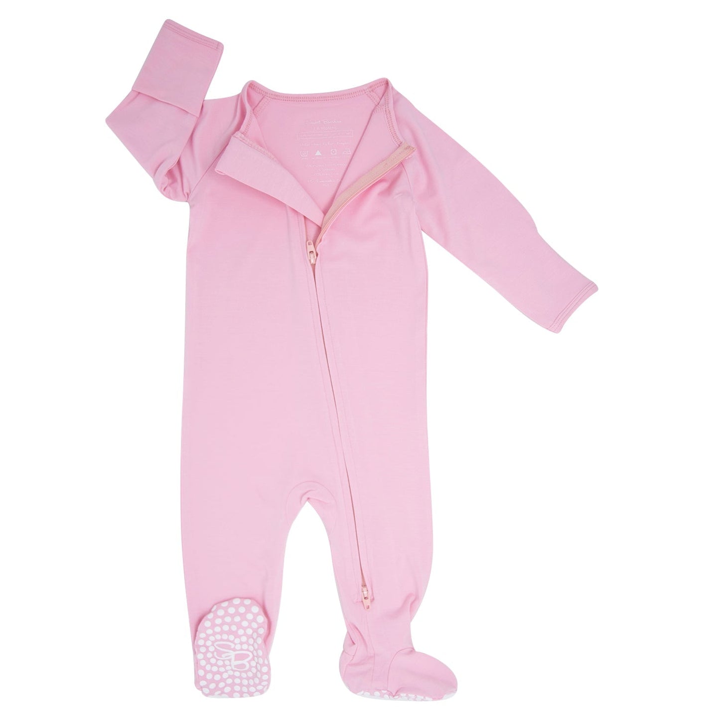 Candy Pink Zipper Footie