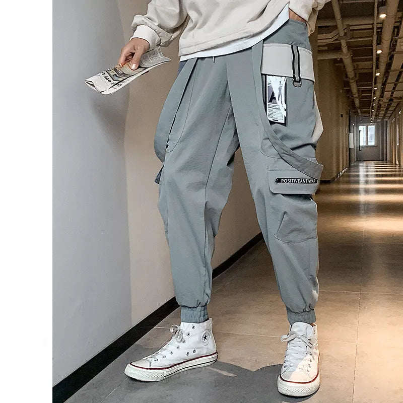 Casual Trousers Overalls For Male Youth Style Multi-pocket Trousers - # BOAA13410020