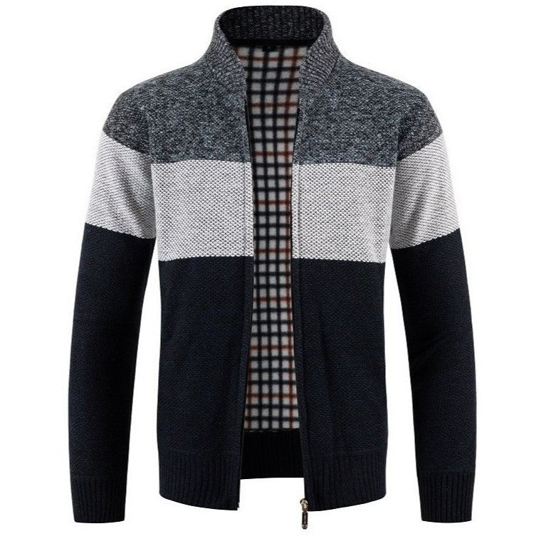 Button-up thick sweater coat