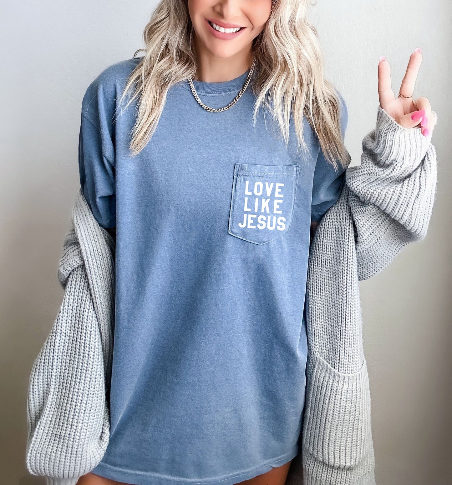 Love like Jesus Comfort Colors Pocket T Shirt | Pro life, Christian shirt