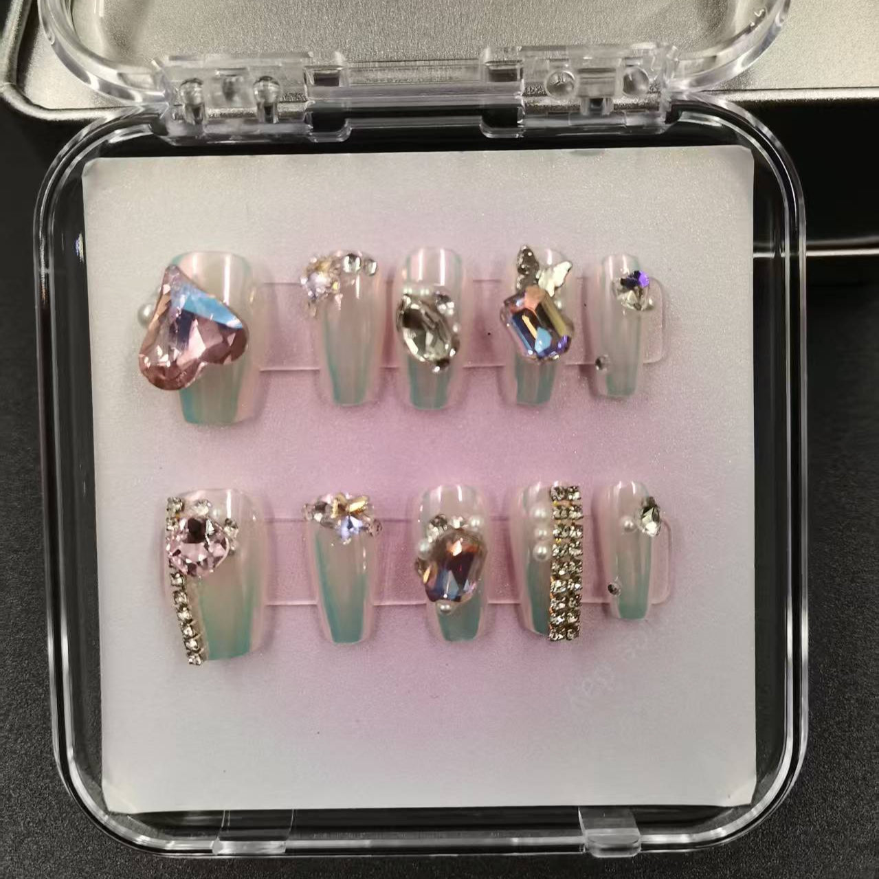 1037- Handmade press on nails fake nails removable