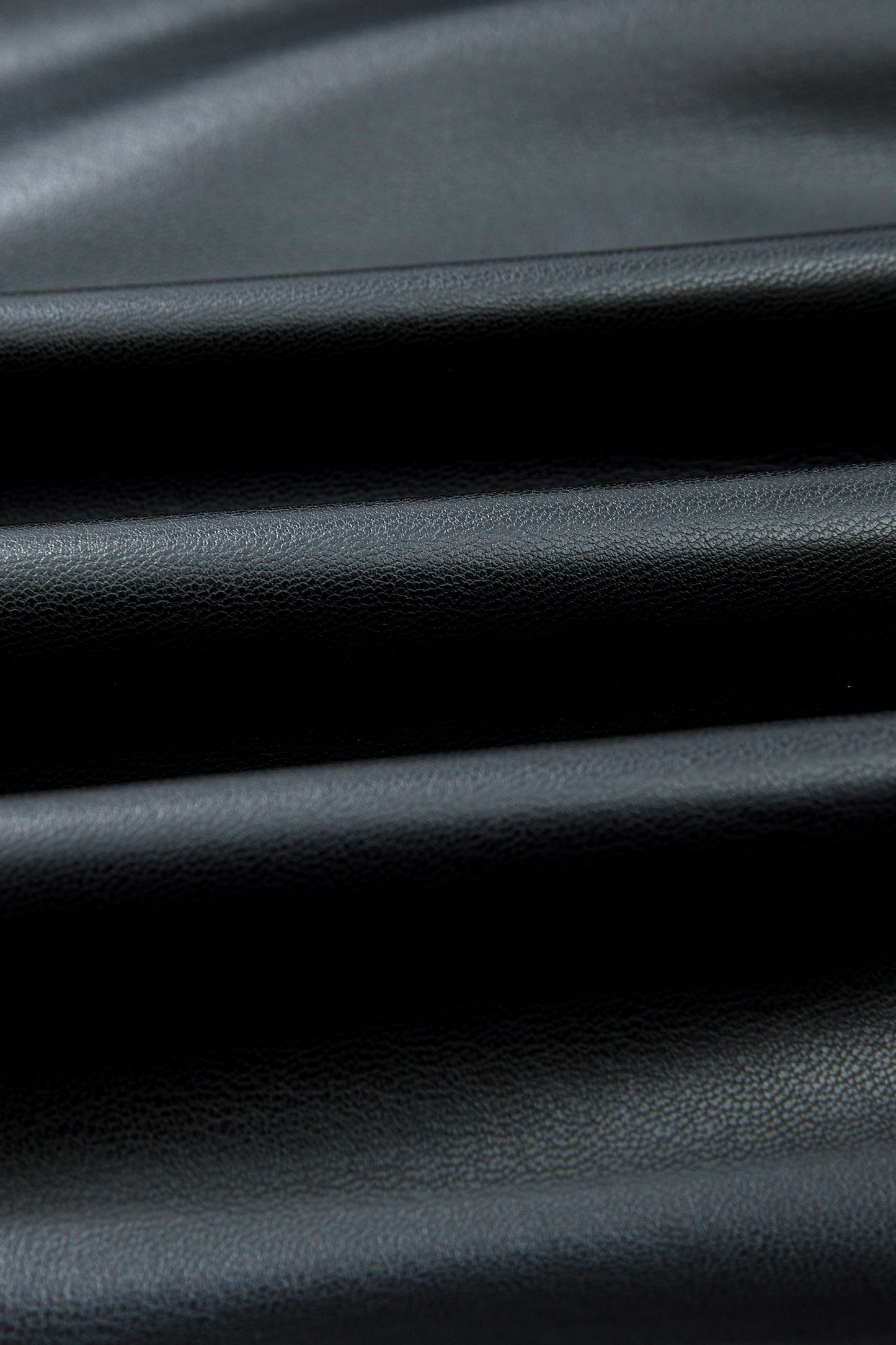 Faux Leather Ruffle Hem Sleeveless Mini Dress