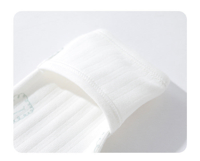 Baby Cotton Long Sleeve Top with Half Back Design - # BAAA61110002