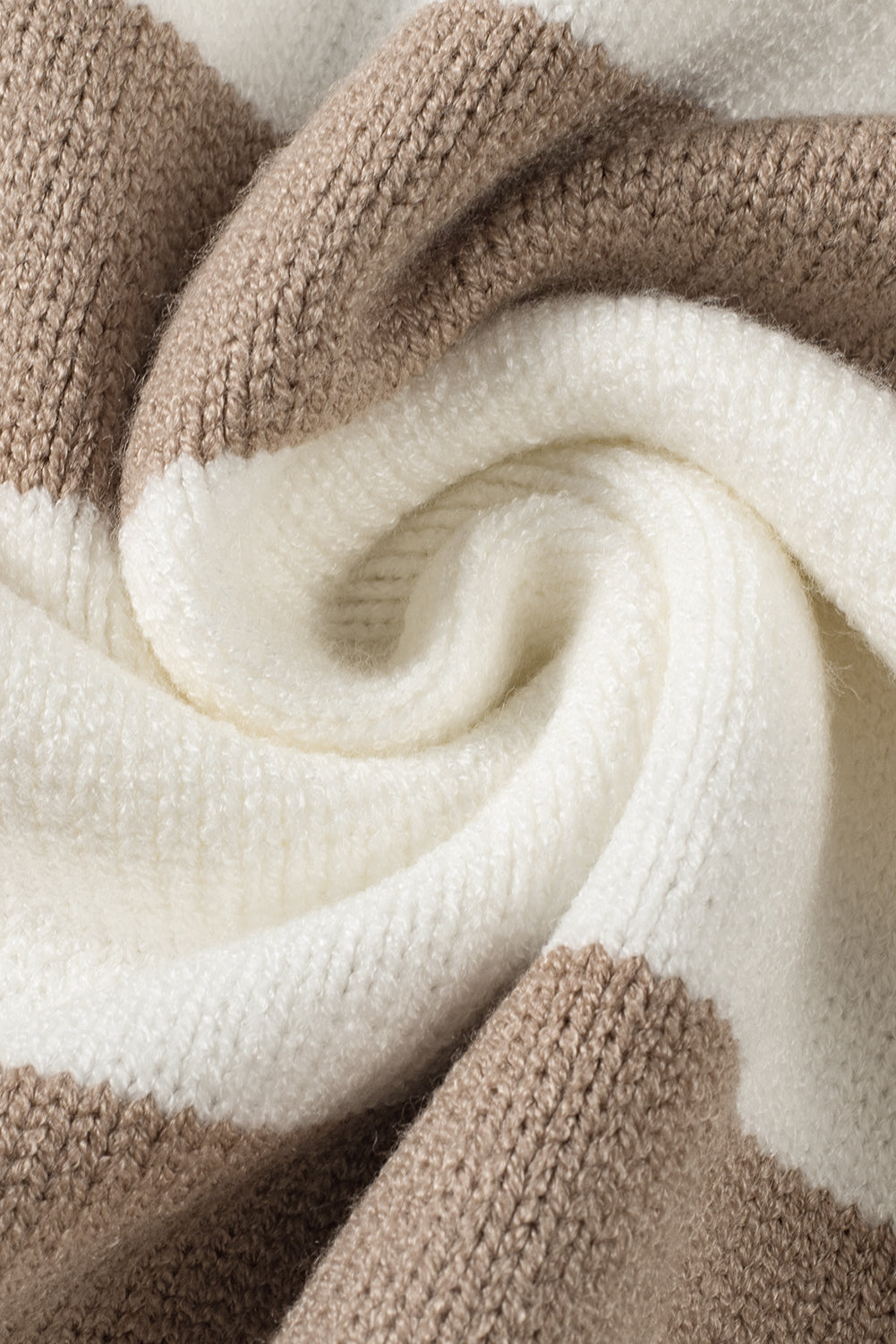 Stripe Knit Dropped Short Sleeve Sweater