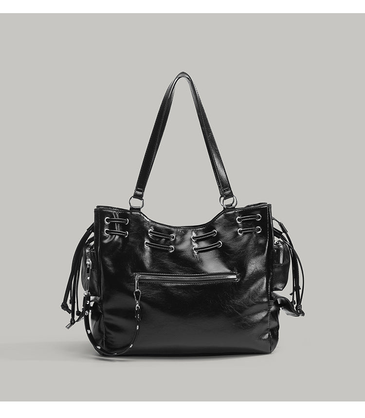 Korean Niche Retro Rivet Tote Bag for Women