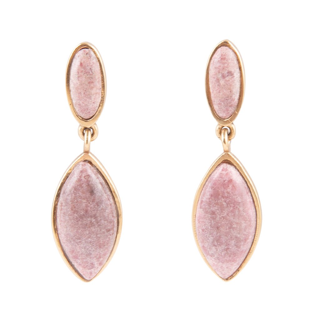 Champion Double Drop Rhodonite Earrings